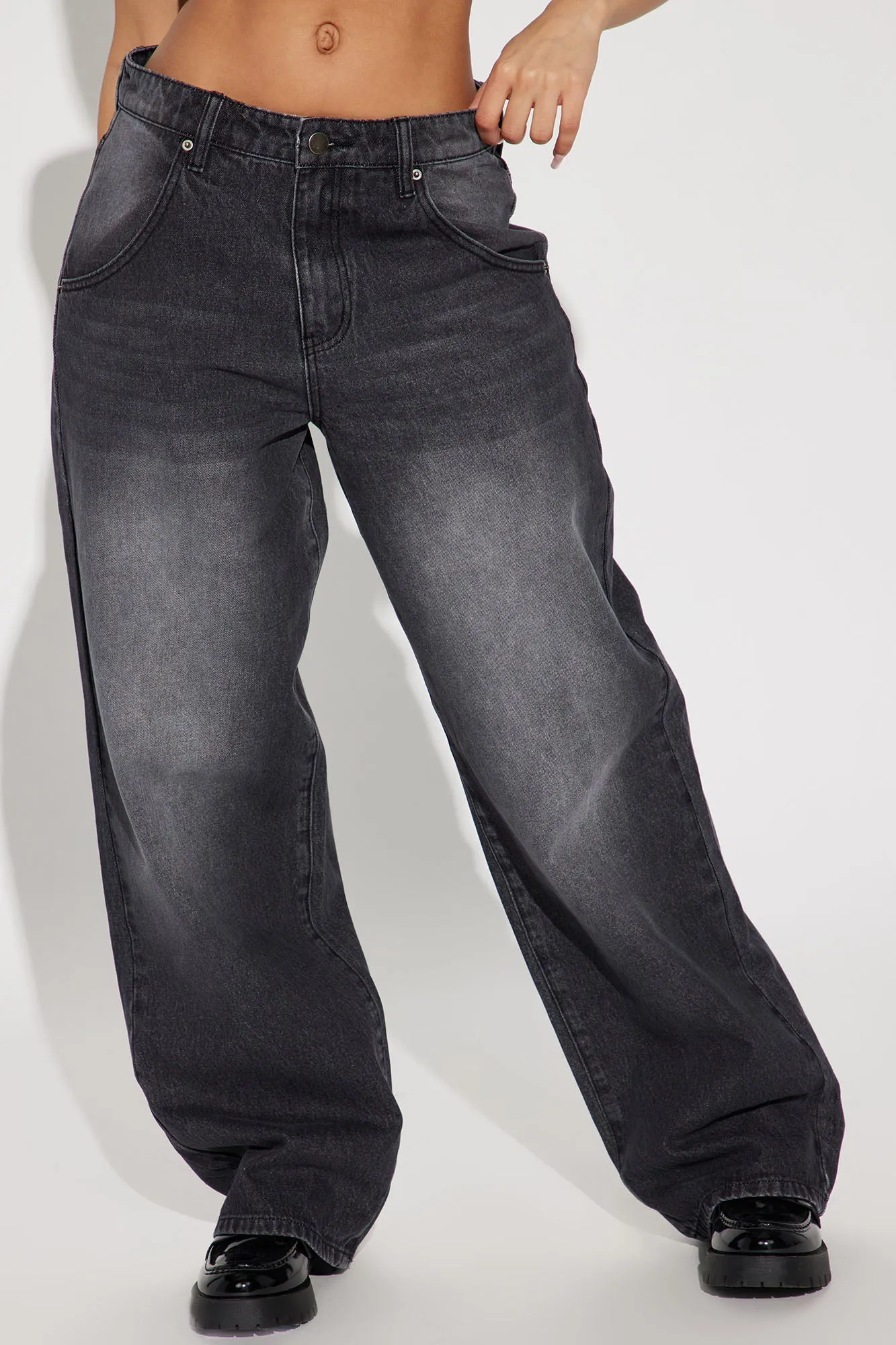 Be Ready Loose Straight Leg Jean - Black Wash