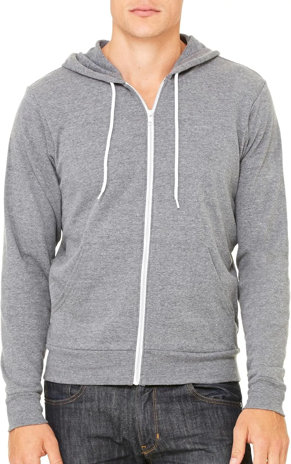 BellaCanvas Men's Fleece Full-Zip Hoodie