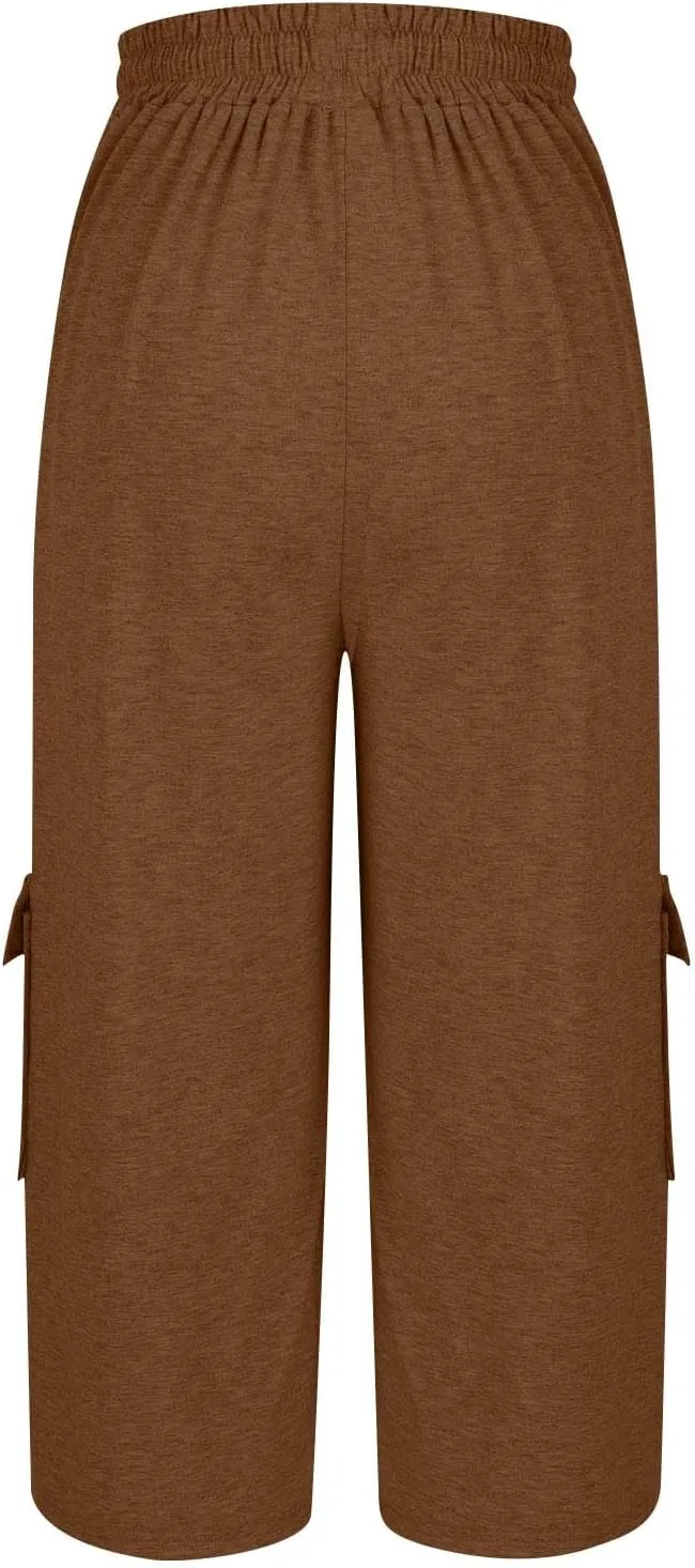 Cargo Pants Women Plus Size Stretch Loose Fit Casual Capris Summer Lightweight Quick Dry Travel Outdoor Hiking Pants