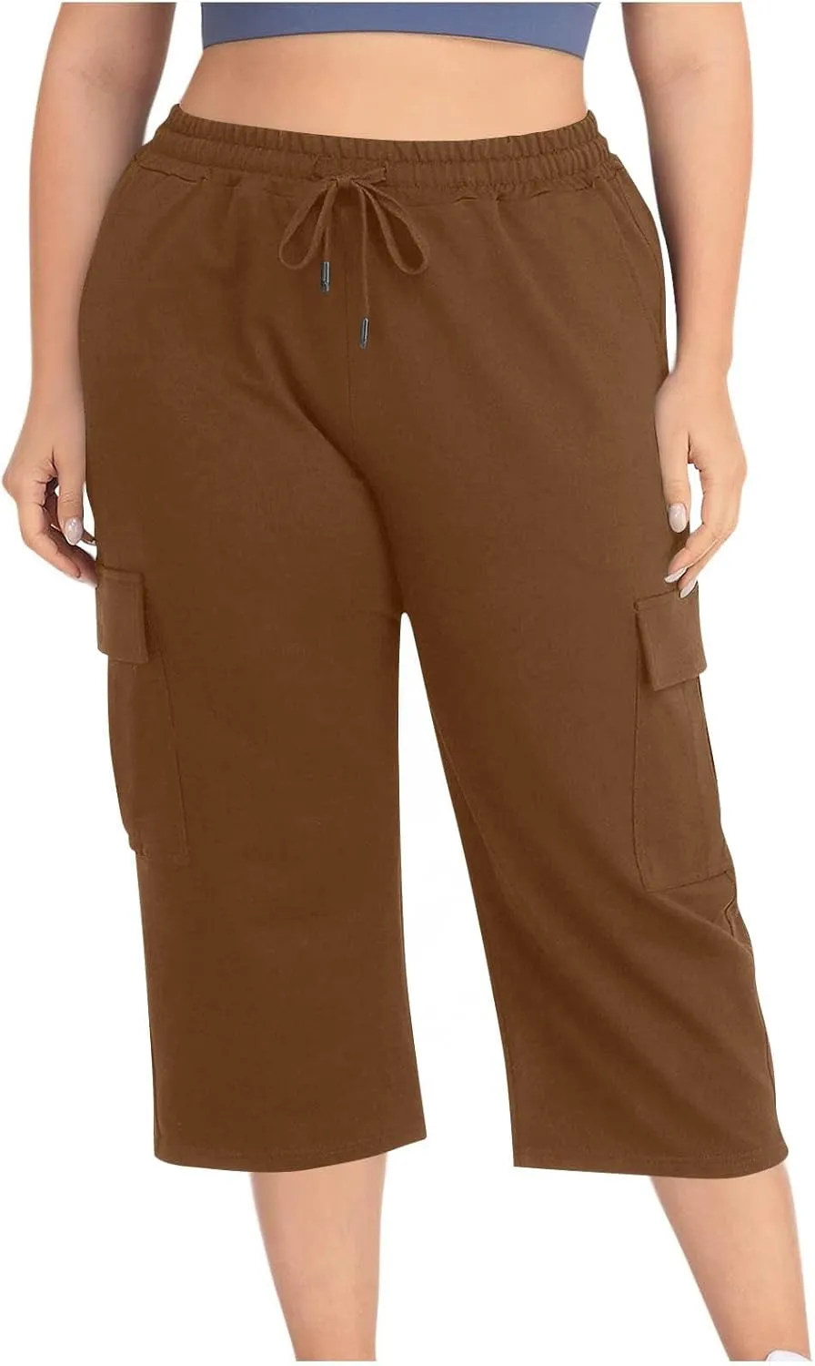Cargo Pants Women Plus Size Stretch Loose Fit Casual Capris Summer Lightweight Quick Dry Travel Outdoor Hiking Pants