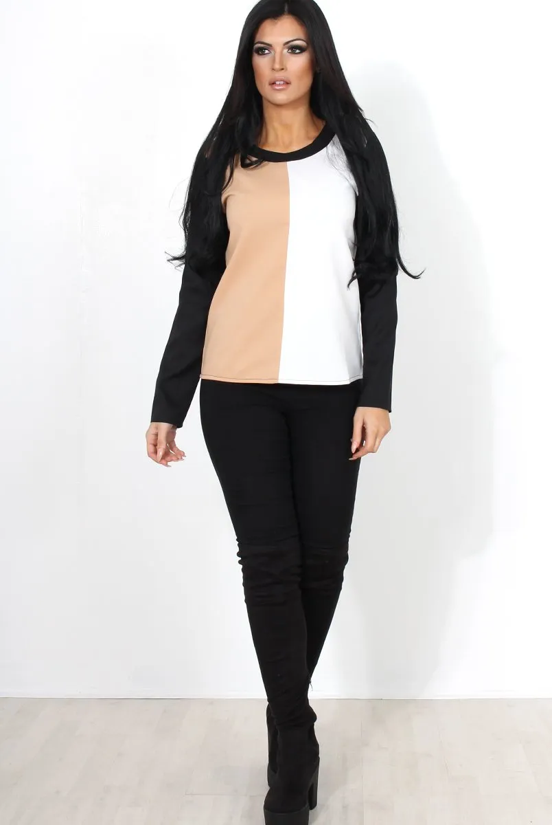Chernice Nude Panel Top
