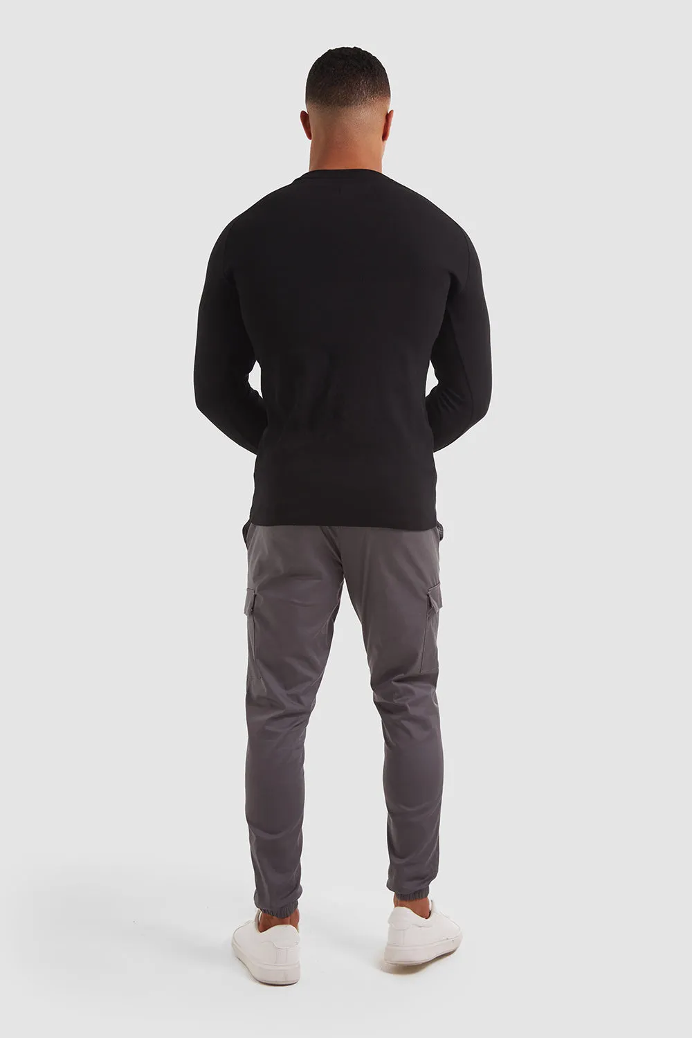 Cuffed Cargo Pants in Graphite