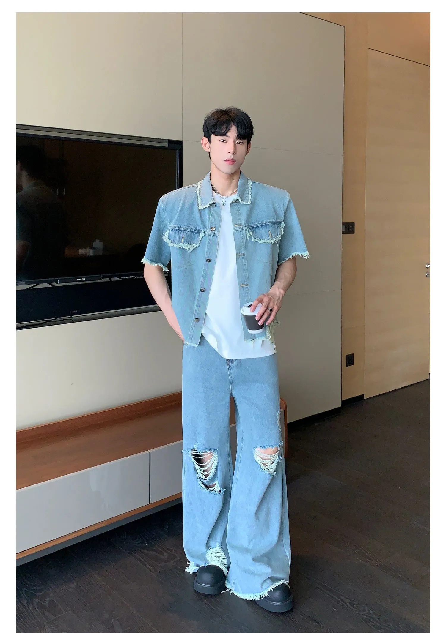 Cui Frayed Ripped Jeans