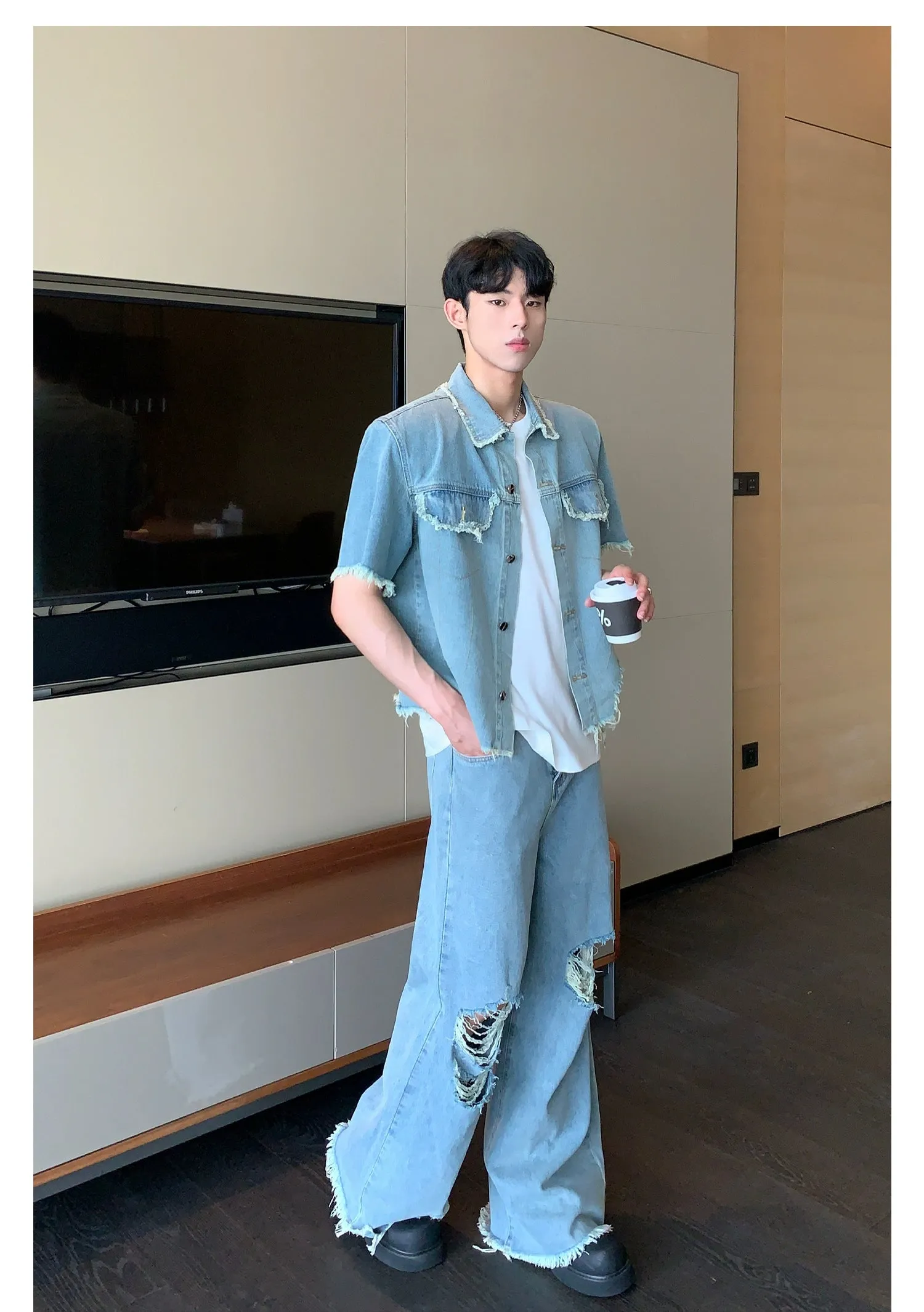 Cui Frayed Ripped Jeans
