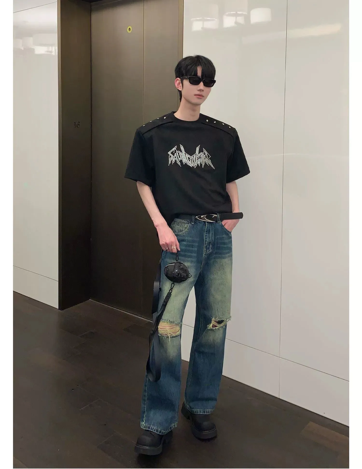 Cui Thigh Fade Ripped Jeans
