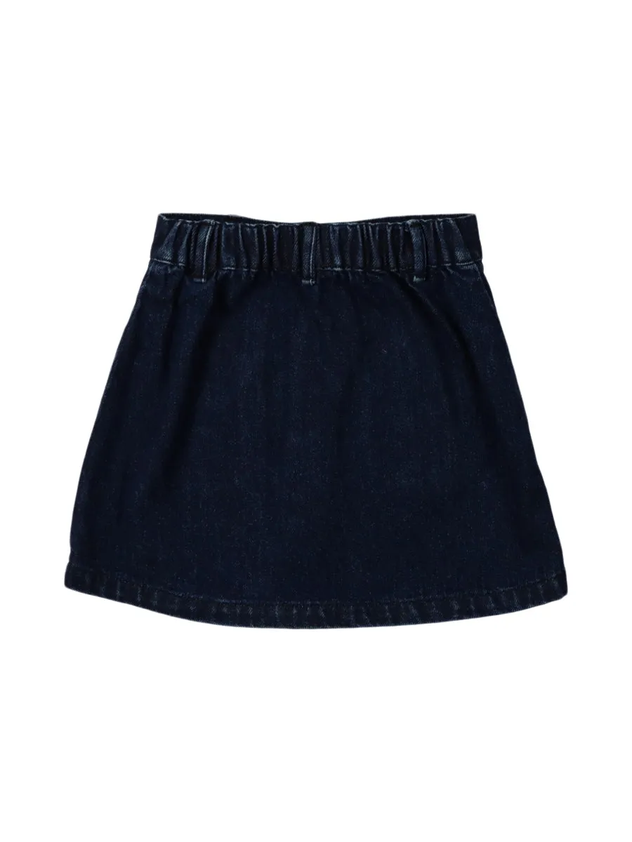 Danubio Denim Embroidered Skirt