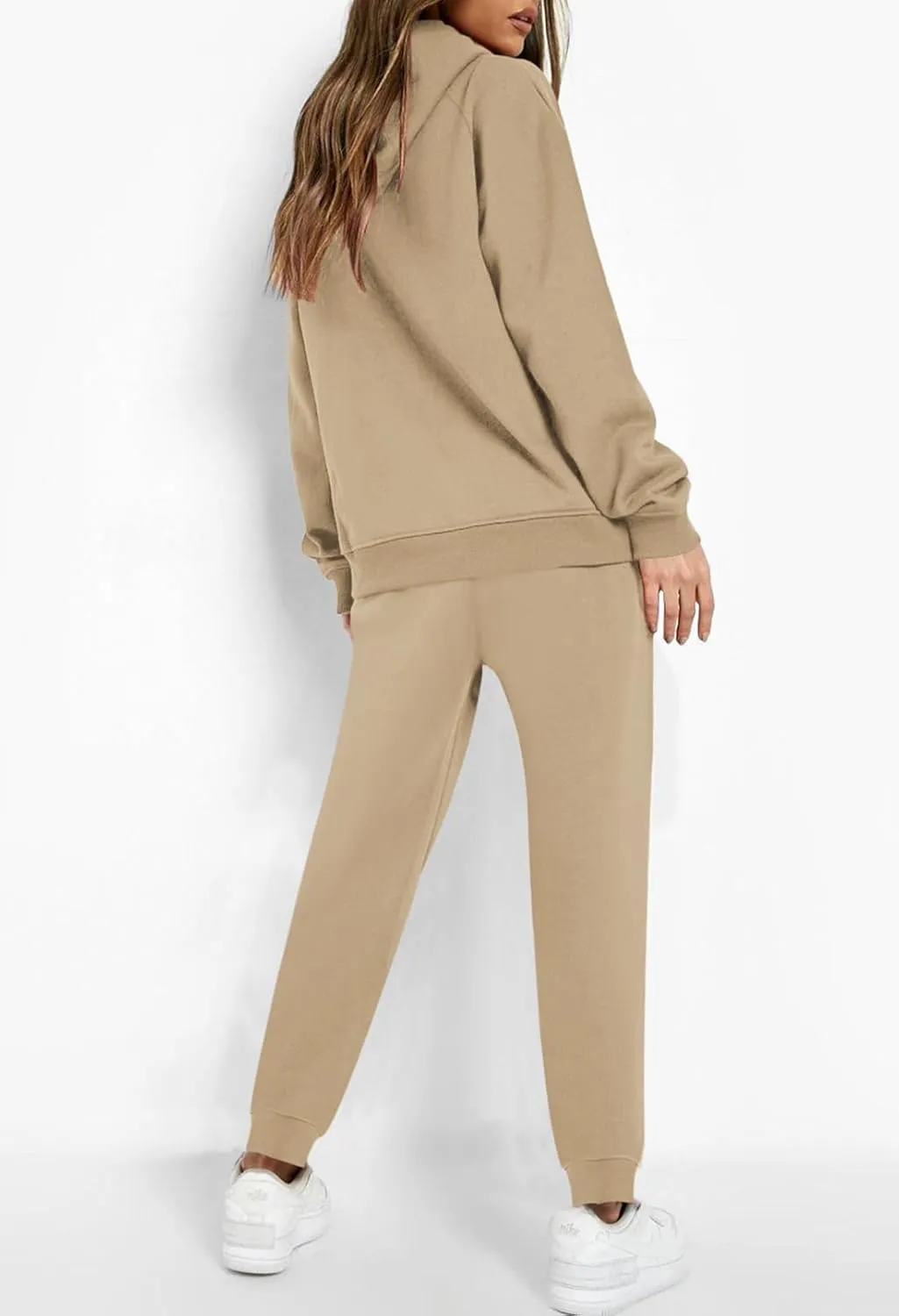 Fixmatti Women Pullover Hoodie Pockets Sweatpants Sport Jogger Sweatsuit