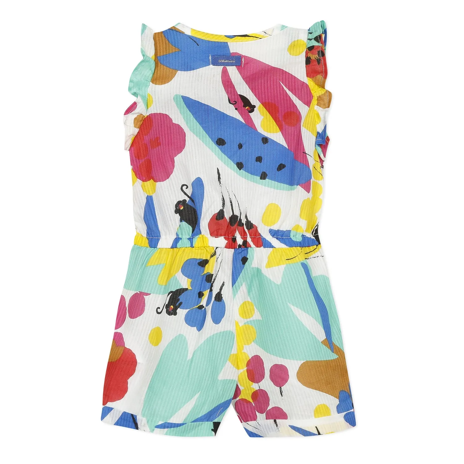 Floral sleeveless baby romper - FINAL SALE