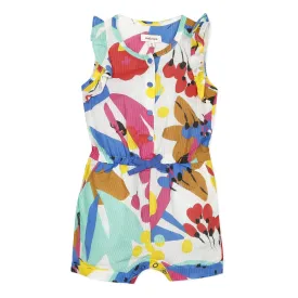 Floral sleeveless baby romper - FINAL SALE