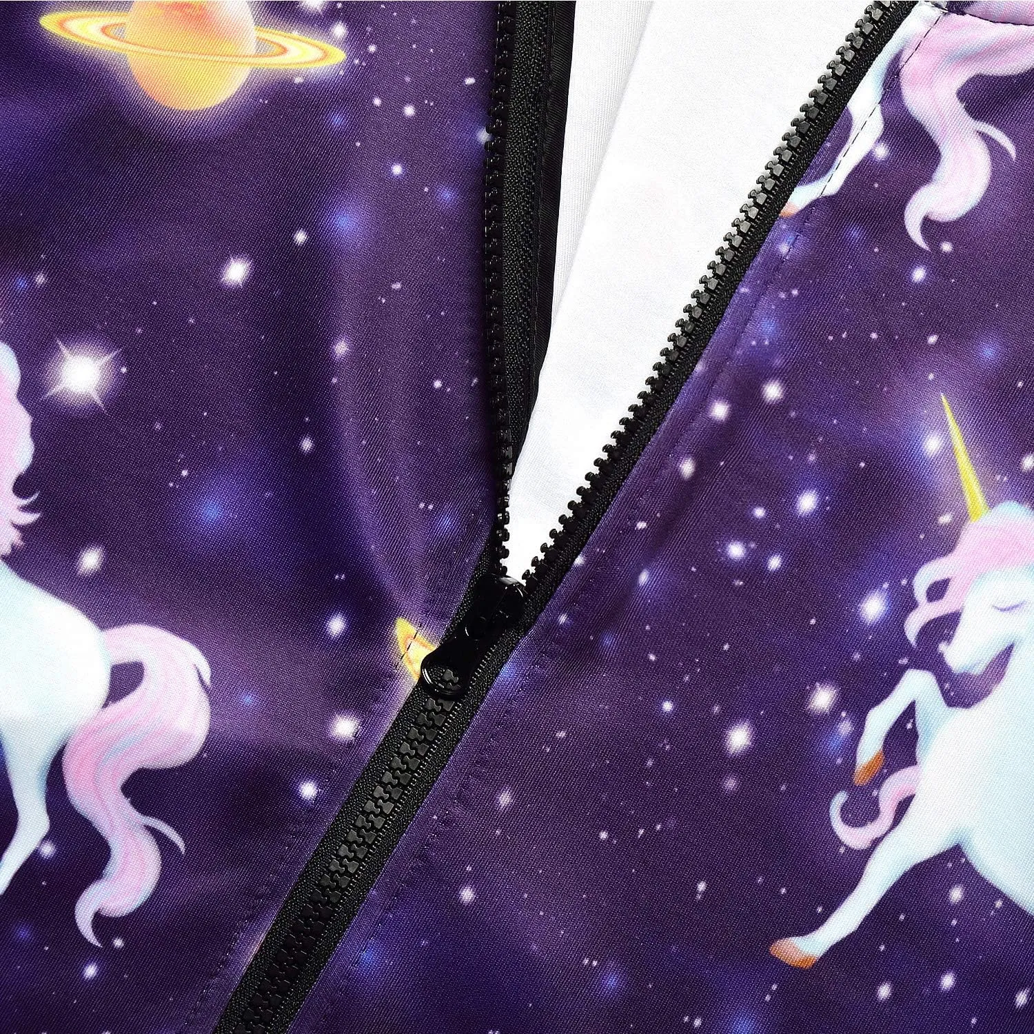 Girls Zip Up Hoodie Jacket Unicorn/Cat Sweatshirt with Pockets