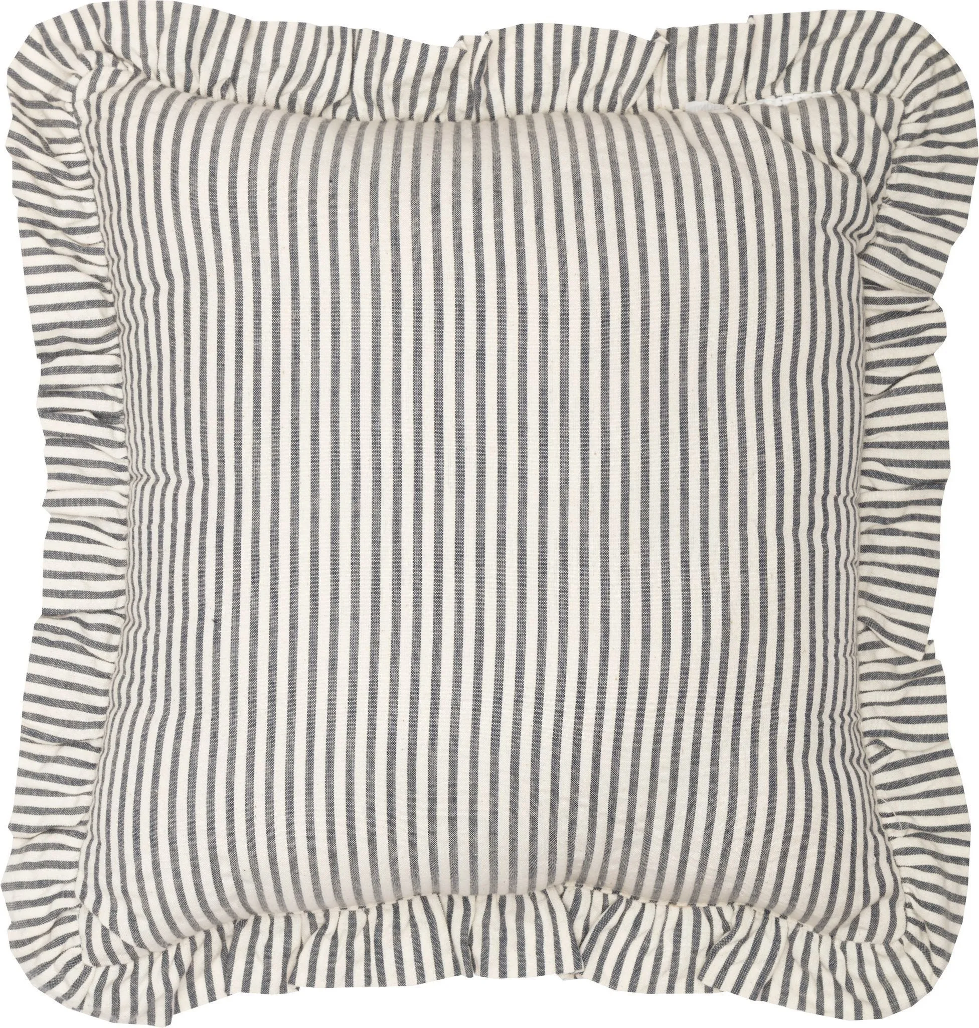 Hatteras Blue Seersucker Fabric Pillow 12"