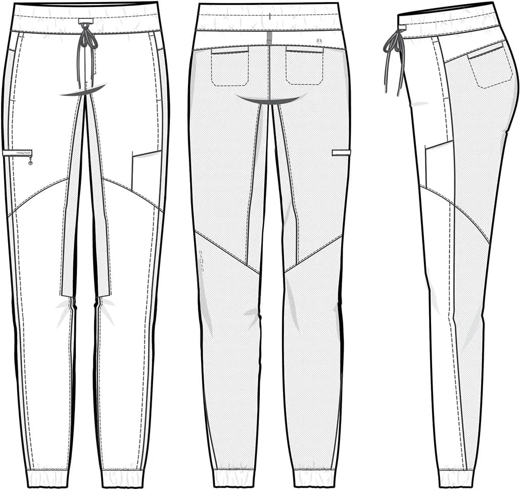 Healing Hands Men's Scrub Pant Nolen Jogger with 6 Pocket, Moisture Wicking, 360 Stretch & Recycled Fibers 9172