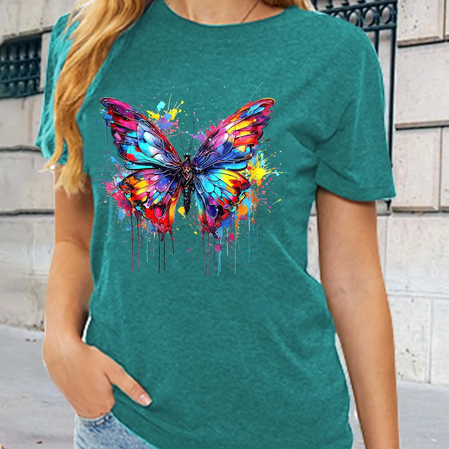 Hummingbird Shirt for Women Funny Women's Flower Graphic Tees Cute Bird Lover Short Sleeve Shirts 