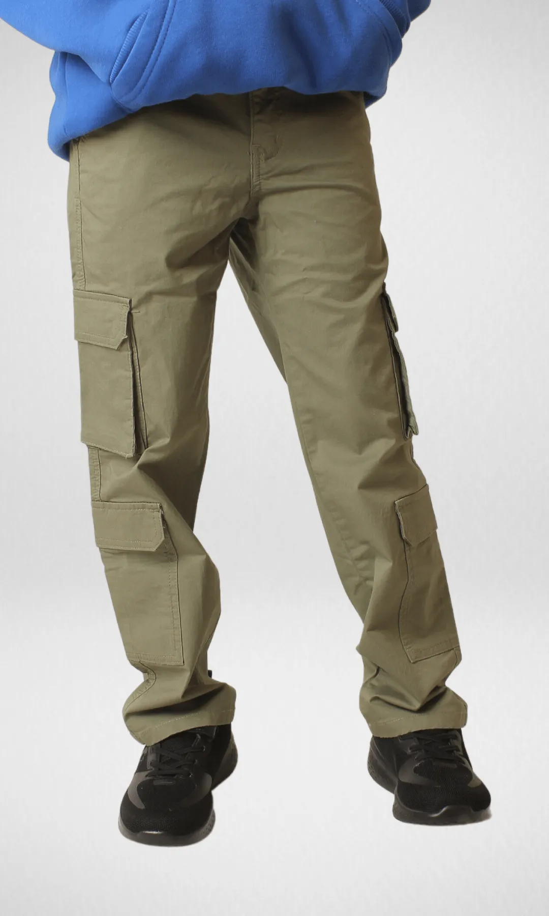KIDS Bershka Cargo Pants - Olive Green