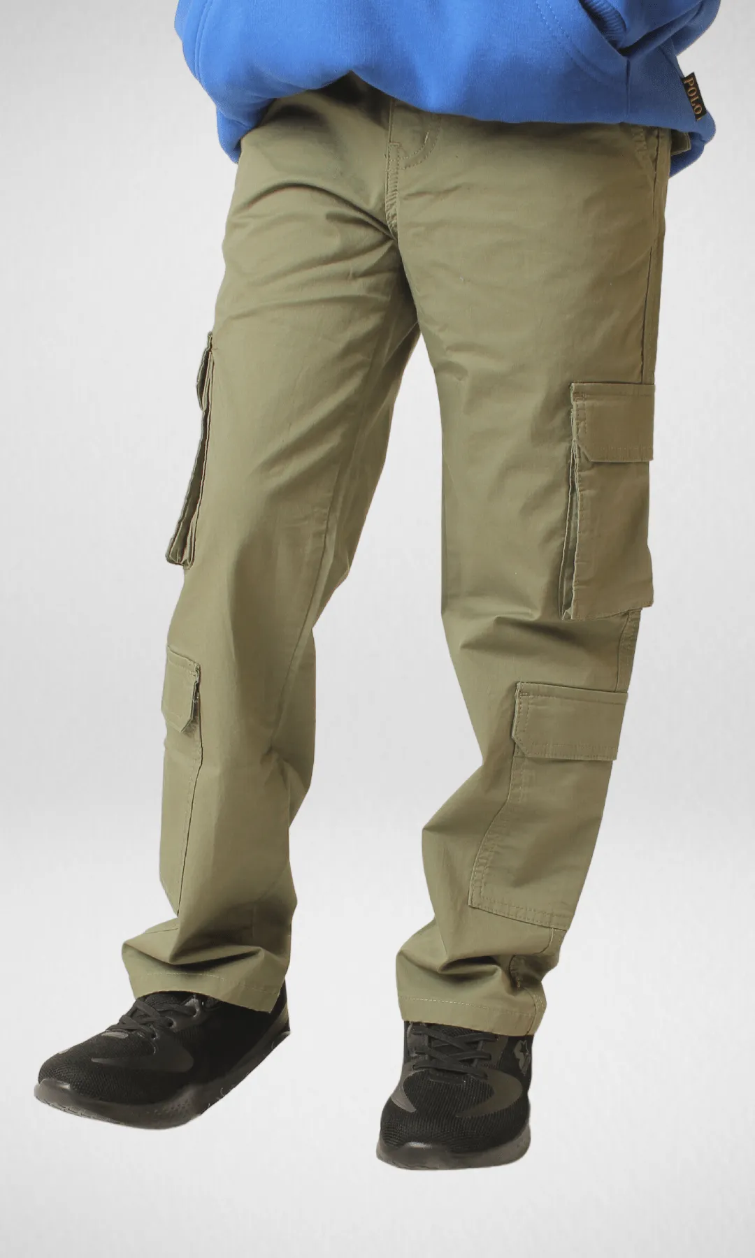 KIDS Bershka Cargo Pants - Olive Green