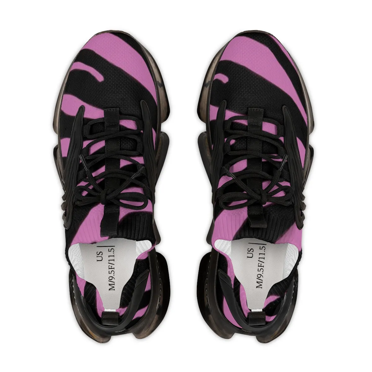 Light Pink Zebra Men's Shoes, Best Comfy Animal Print Men's Mesh Sports Sneakers Shoes (US Size: 5-12)