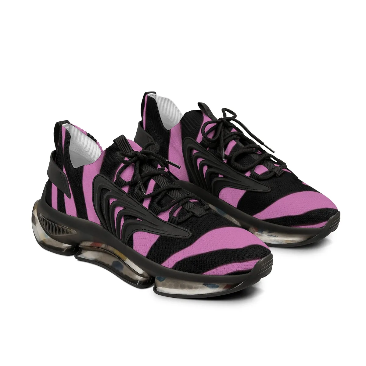 Light Pink Zebra Men's Shoes, Best Comfy Animal Print Men's Mesh Sports Sneakers Shoes (US Size: 5-12)