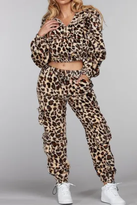 L'Rev37 RTP3096H Animal Print 2pc Jogger Set