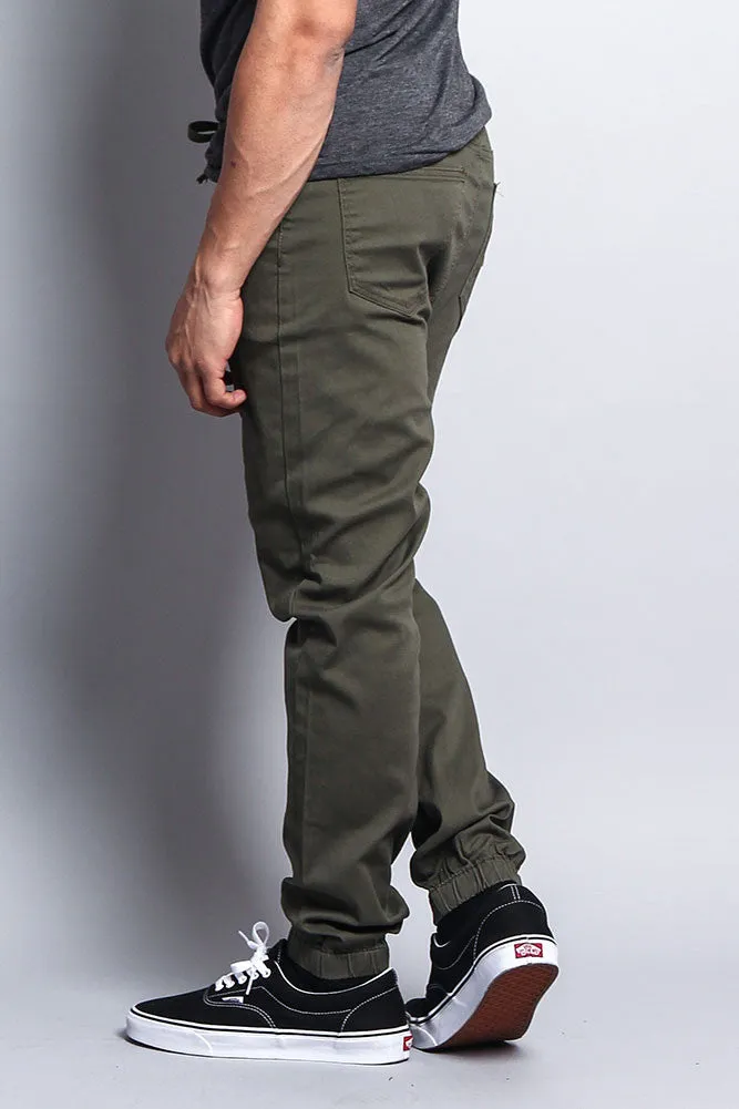 Men's Jogger Twill Pants (Olive)