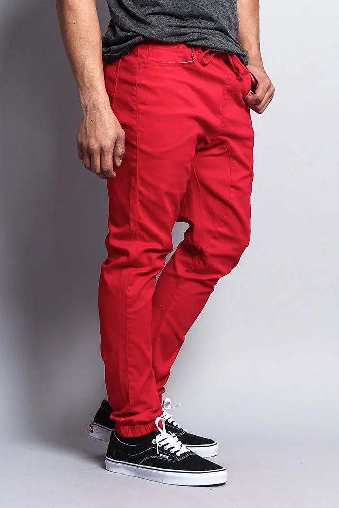 Men's Jogger Twill Pants (Red)