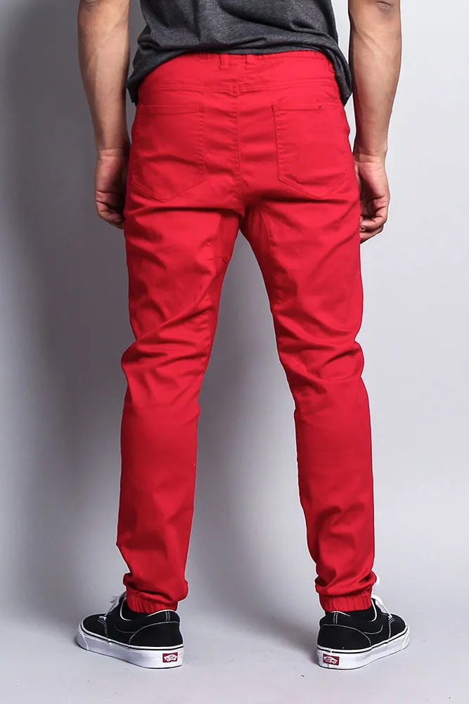 Men's Jogger Twill Pants (Red)