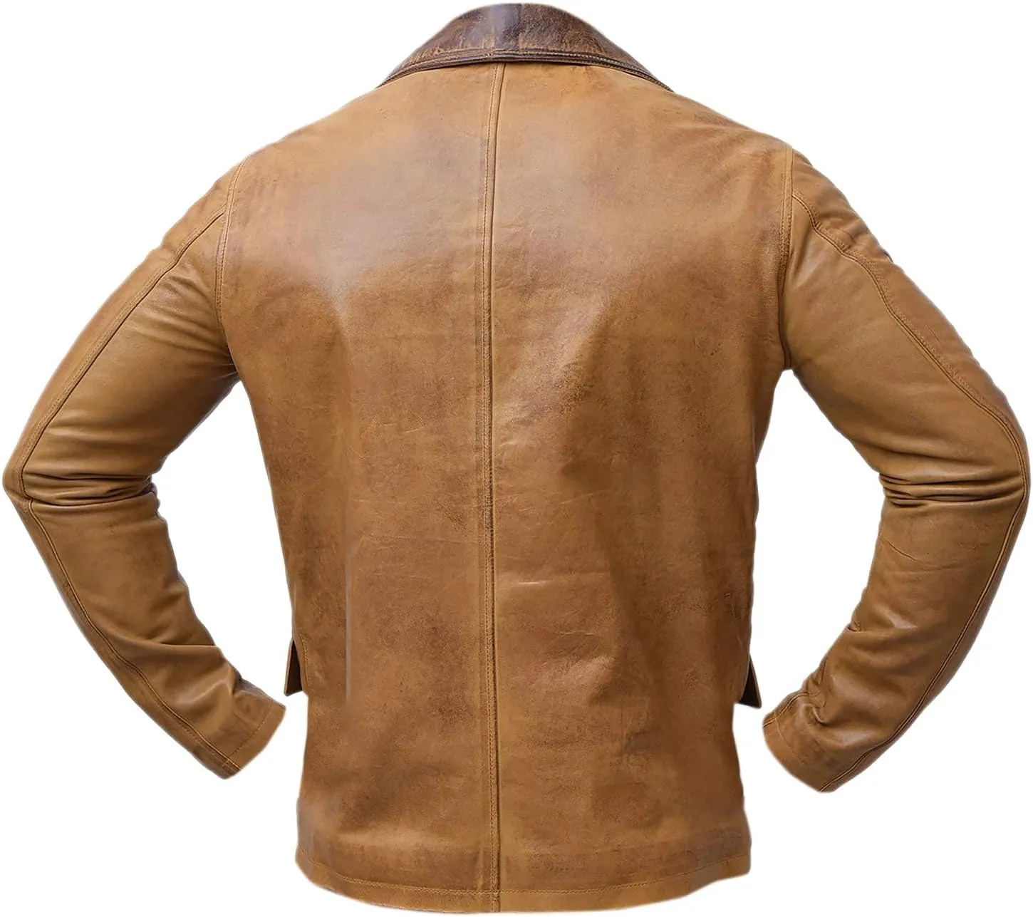 Men's Red Redemption II Dead Arthur Morgan Tan Brown Genuine Leather Coat Jacket