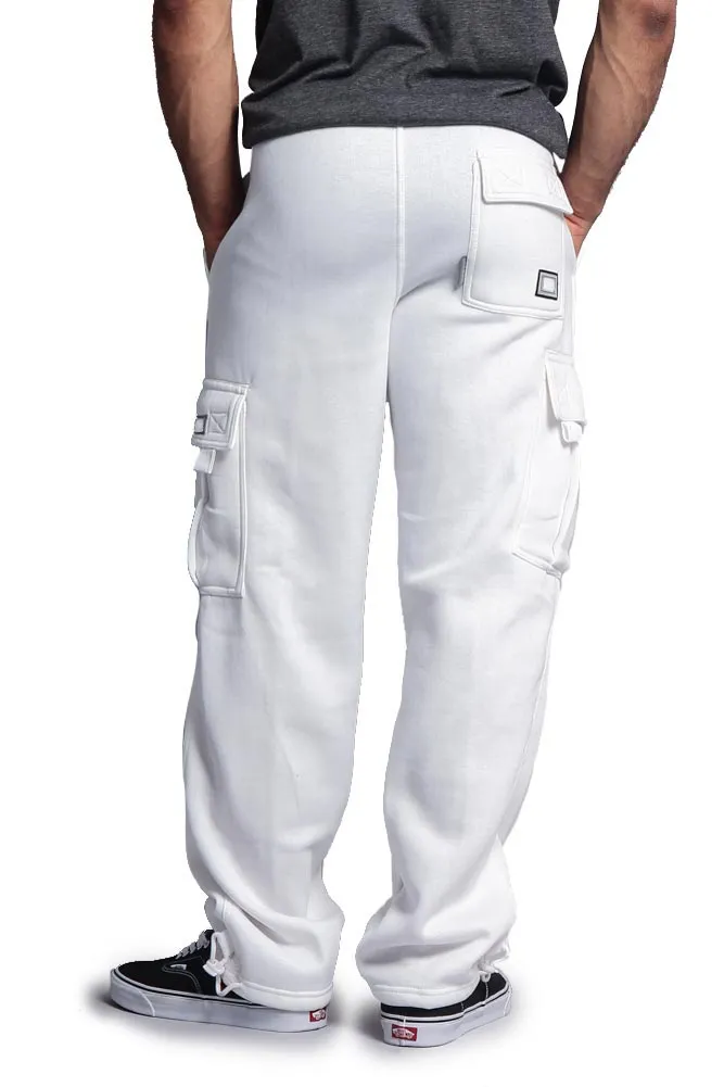 Men's Solid Fleece Cargo Pants