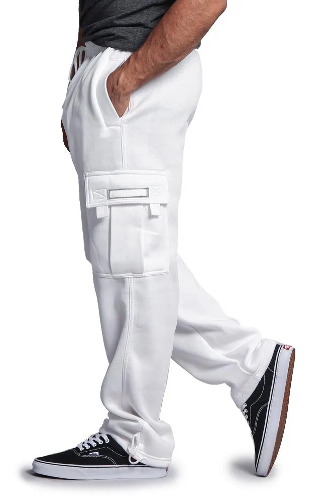 Men's Solid Fleece Cargo Pants