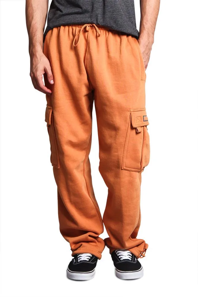 Men's Solid Fleece Cargo Pants