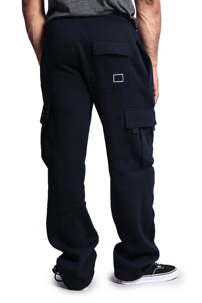 Men's Solid Fleece Cargo Pants
