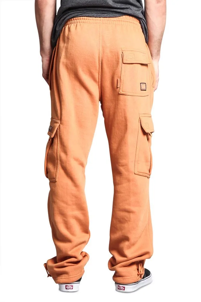 Men's Solid Fleece Cargo Pants