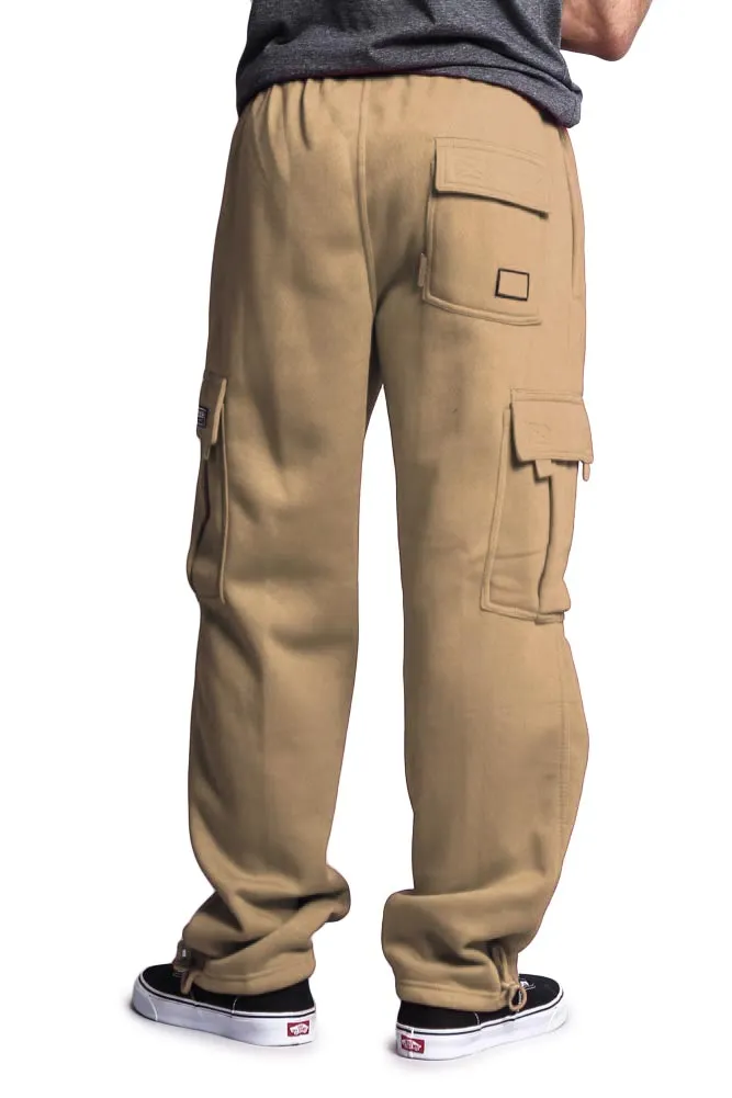 Men's Solid Fleece Cargo Pants