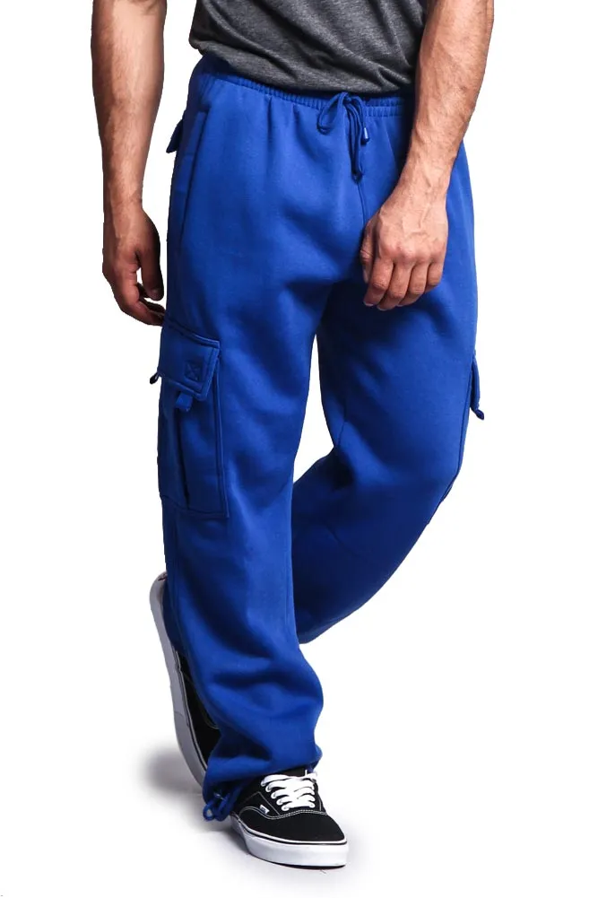 Men's Solid Fleece Cargo Pants