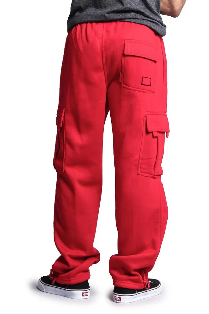Men's Solid Fleece Cargo Pants