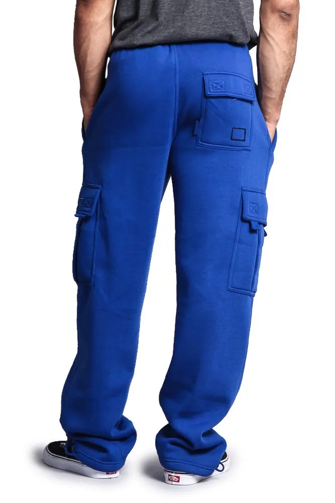 Men's Solid Fleece Cargo Pants