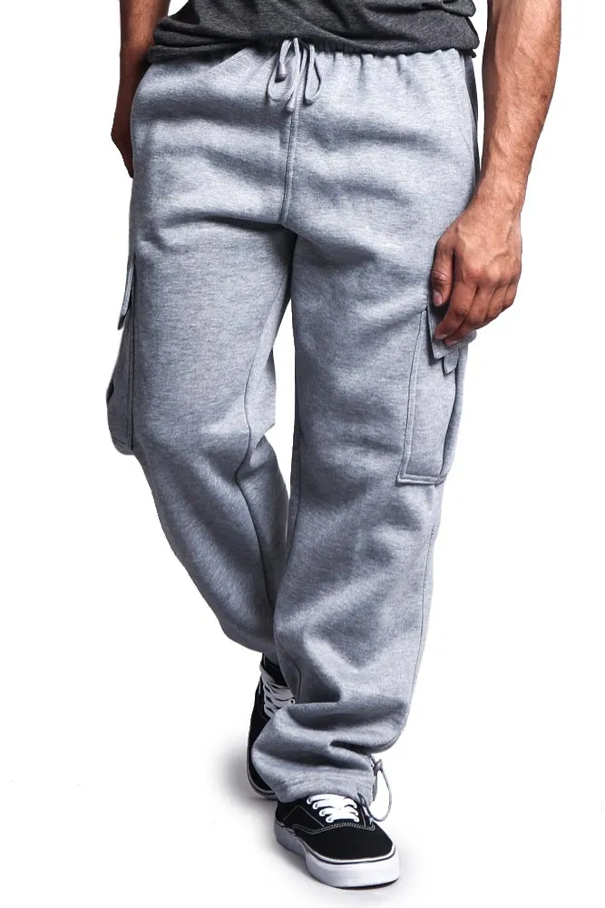 Men's Solid Fleece Cargo Pants