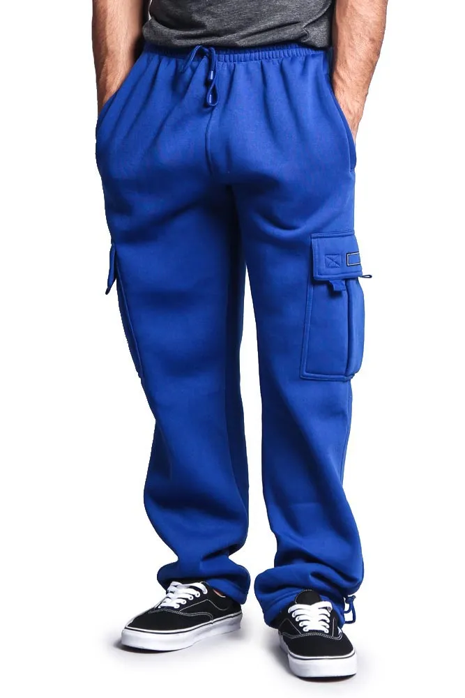 Men's Solid Fleece Cargo Pants