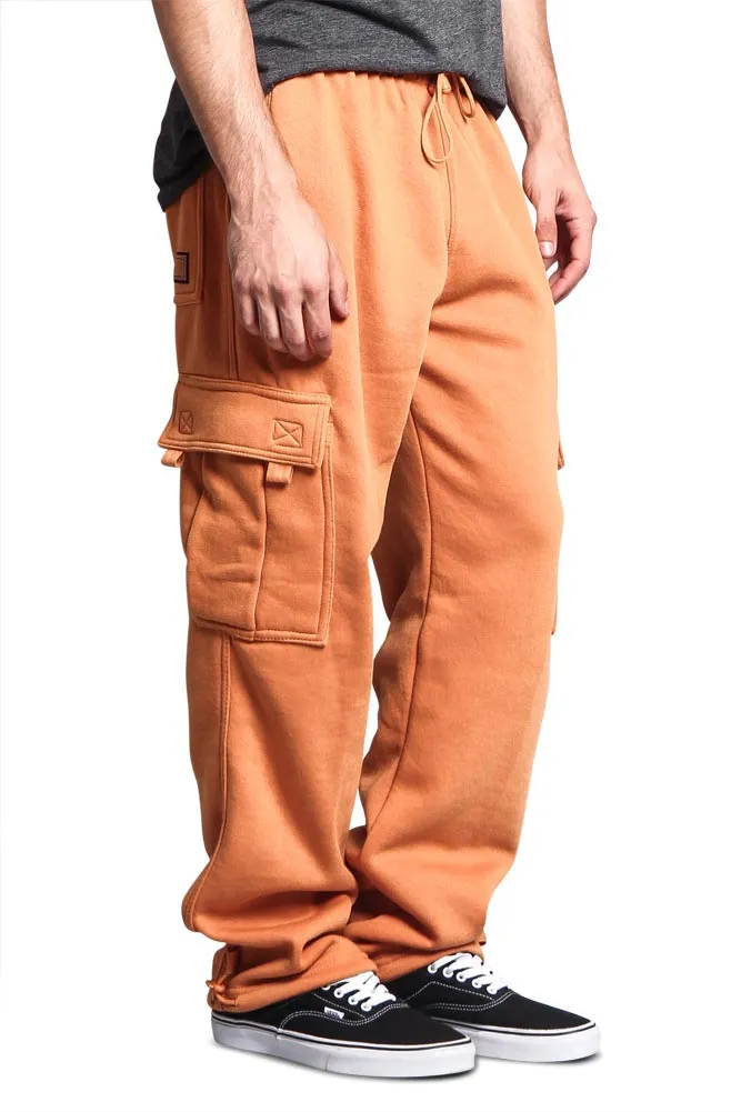 Men's Solid Fleece Cargo Pants