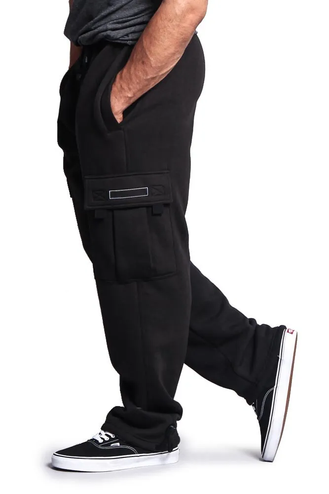 Men's Solid Fleece Cargo Pants