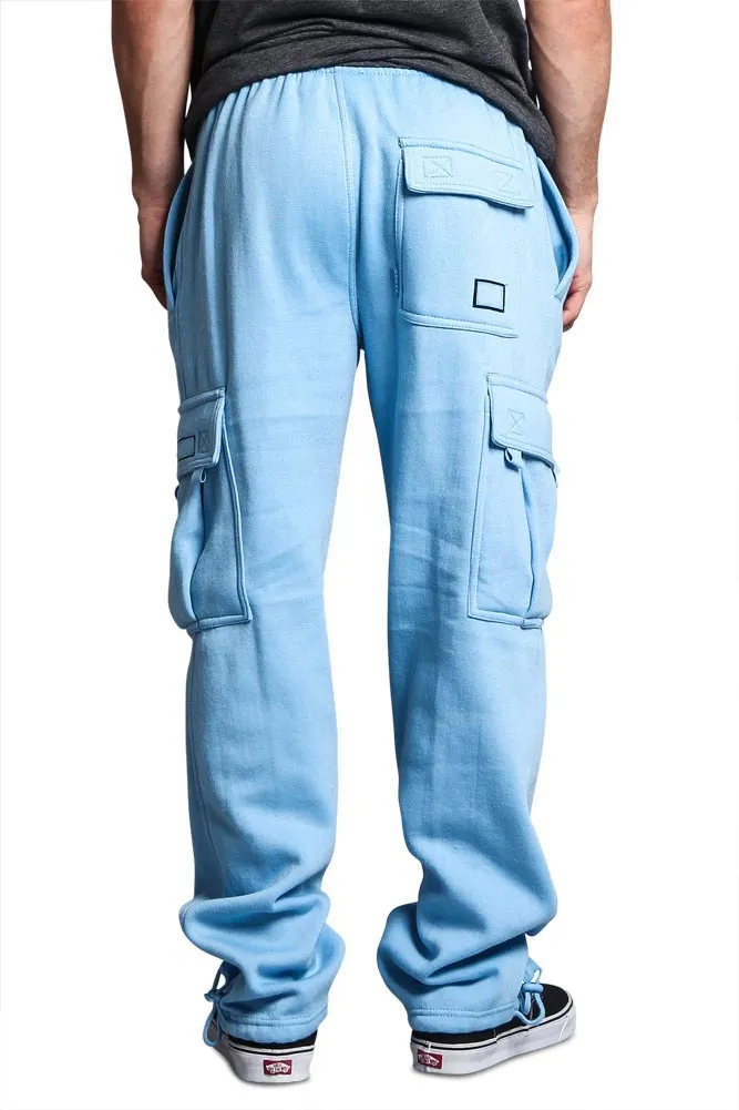 Men's Solid Fleece Cargo Pants