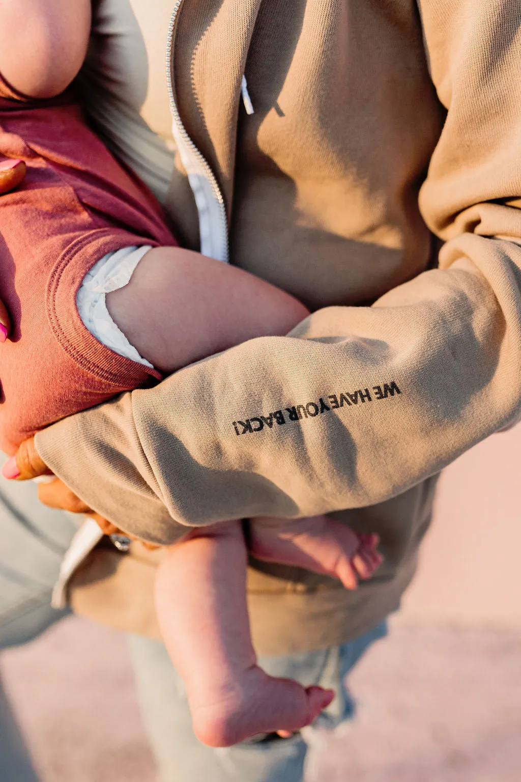 Milk Maker Tan Zip Hoodie