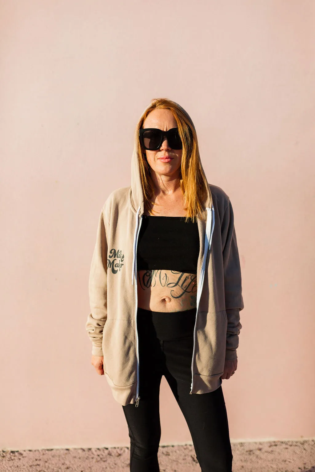 Milk Maker Tan Zip Hoodie