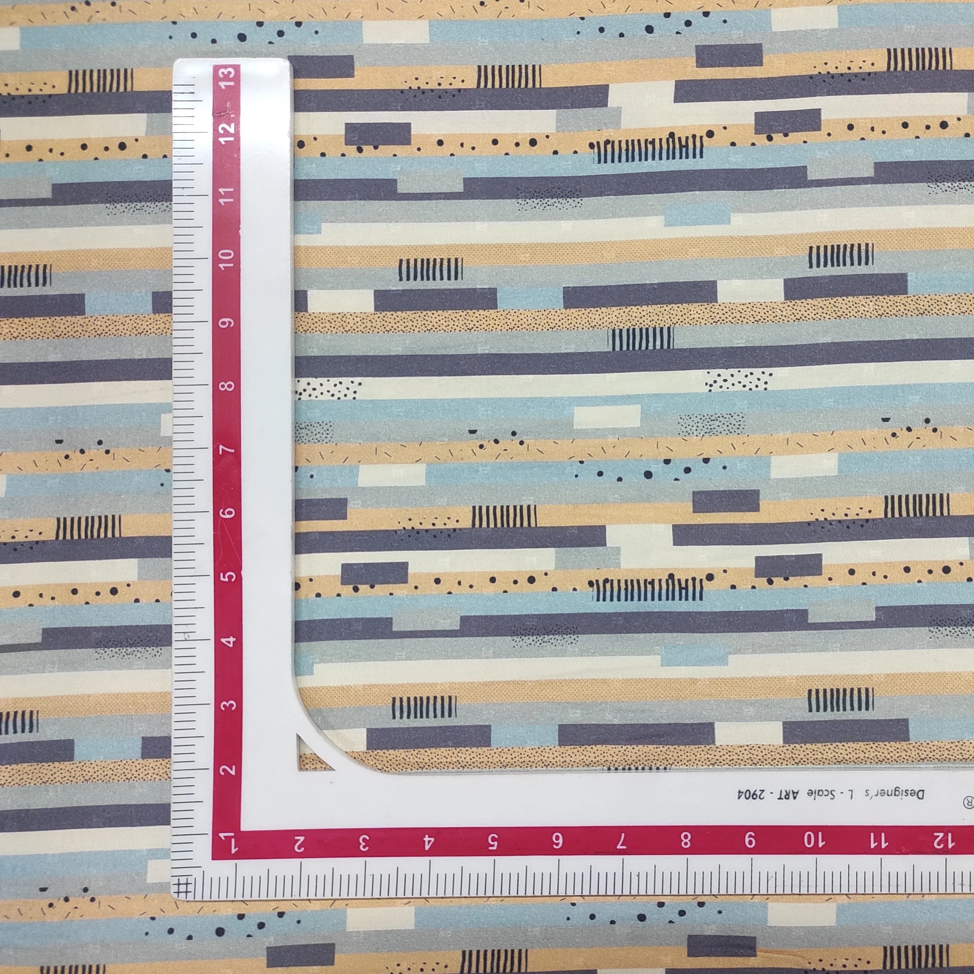 Multicolor Stripe print Rayon Dobby fabric