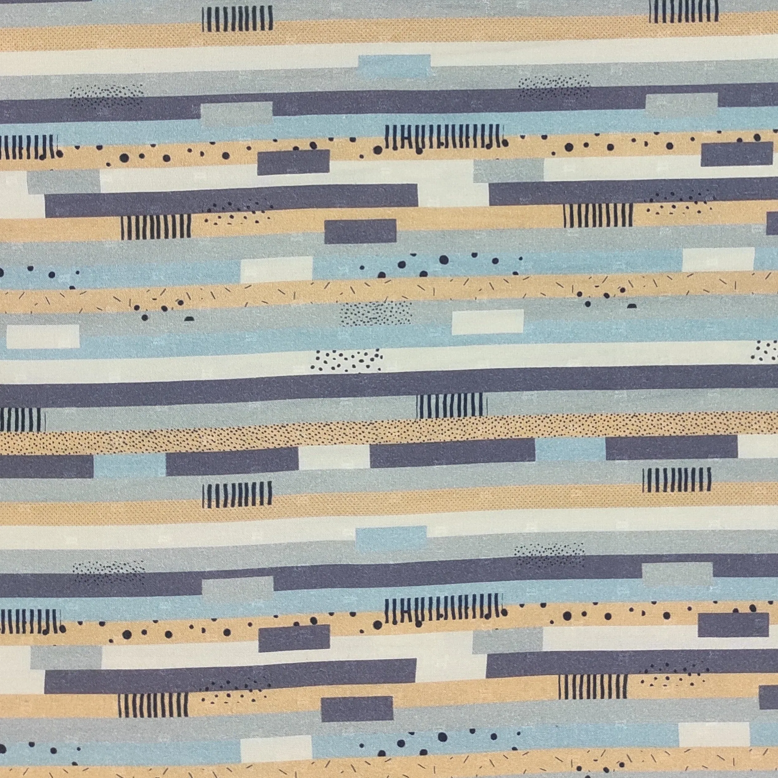 Multicolor Stripe print Rayon Dobby fabric