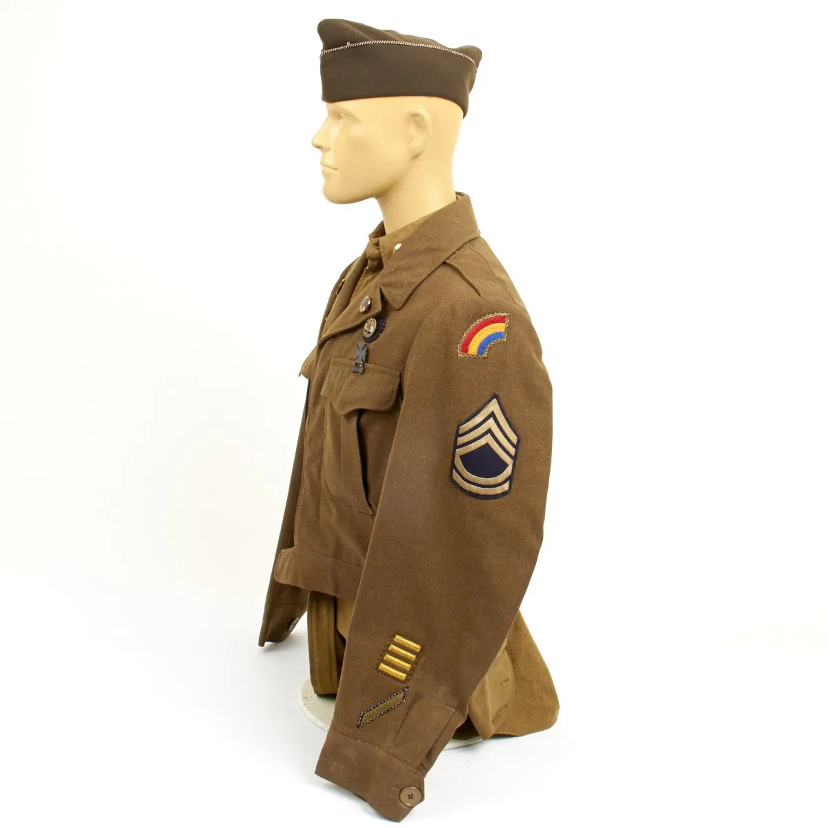 Original U.S. WWII Combat Medic 66th Infantry Division Ike Jacket and Shirt