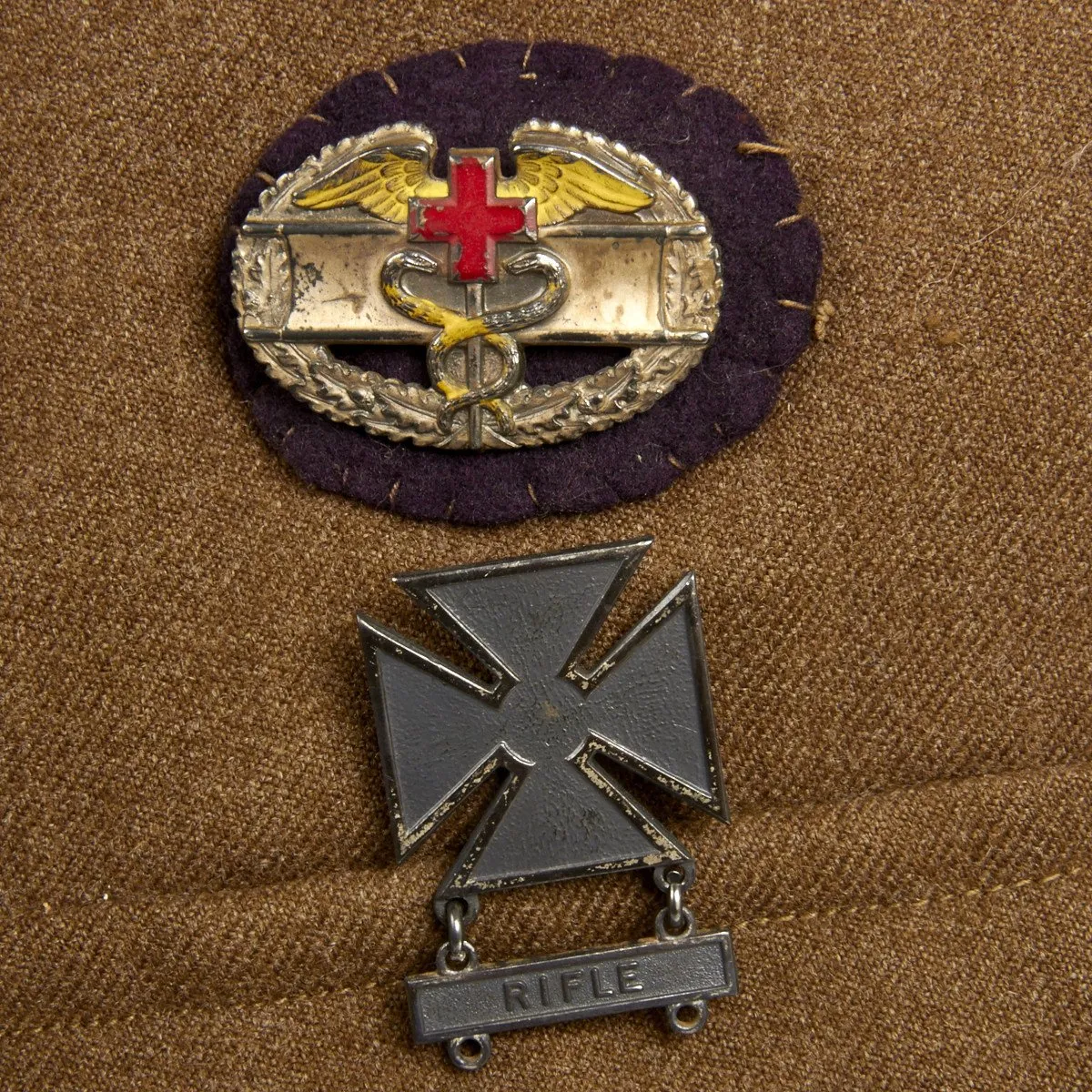 Original U.S. WWII Combat Medic 66th Infantry Division Ike Jacket and Shirt