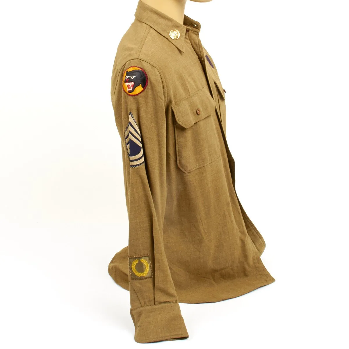 Original U.S. WWII Combat Medic 66th Infantry Division Ike Jacket and Shirt