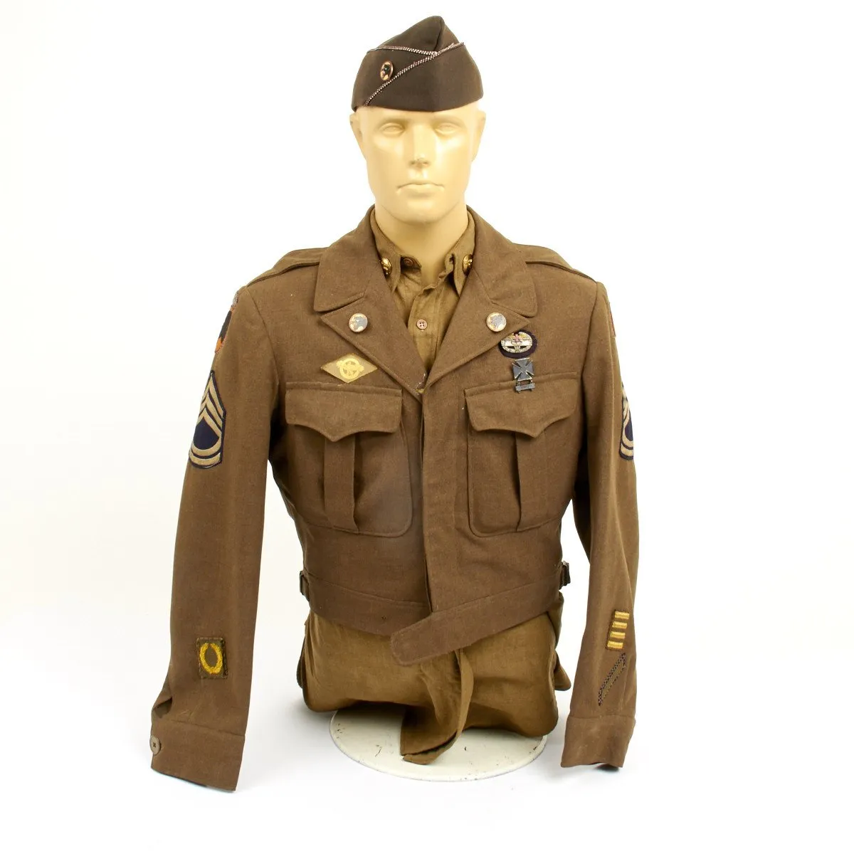 Original U.S. WWII Combat Medic 66th Infantry Division Ike Jacket and Shirt
