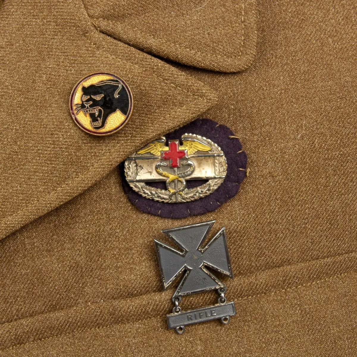 Original U.S. WWII Combat Medic 66th Infantry Division Ike Jacket and Shirt