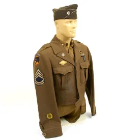 Original U.S. WWII Combat Medic 66th Infantry Division Ike Jacket and Shirt